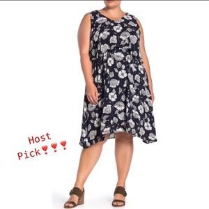 B Collection by Bobeau Lane Floral Double V Dress